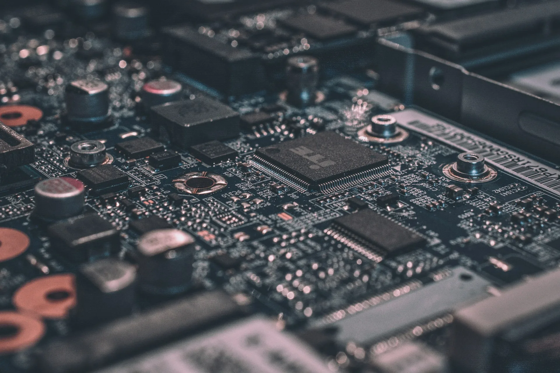 Electronic circuit board used in scientific instrument development.